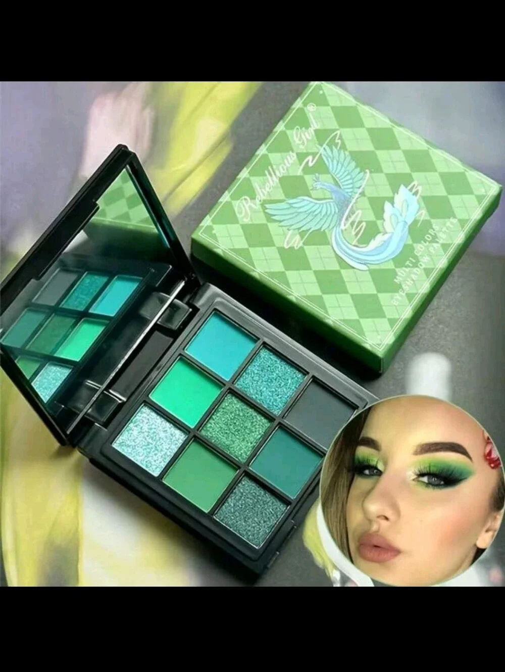 Green Eyeshadow Palette – Vibrant Green Tones